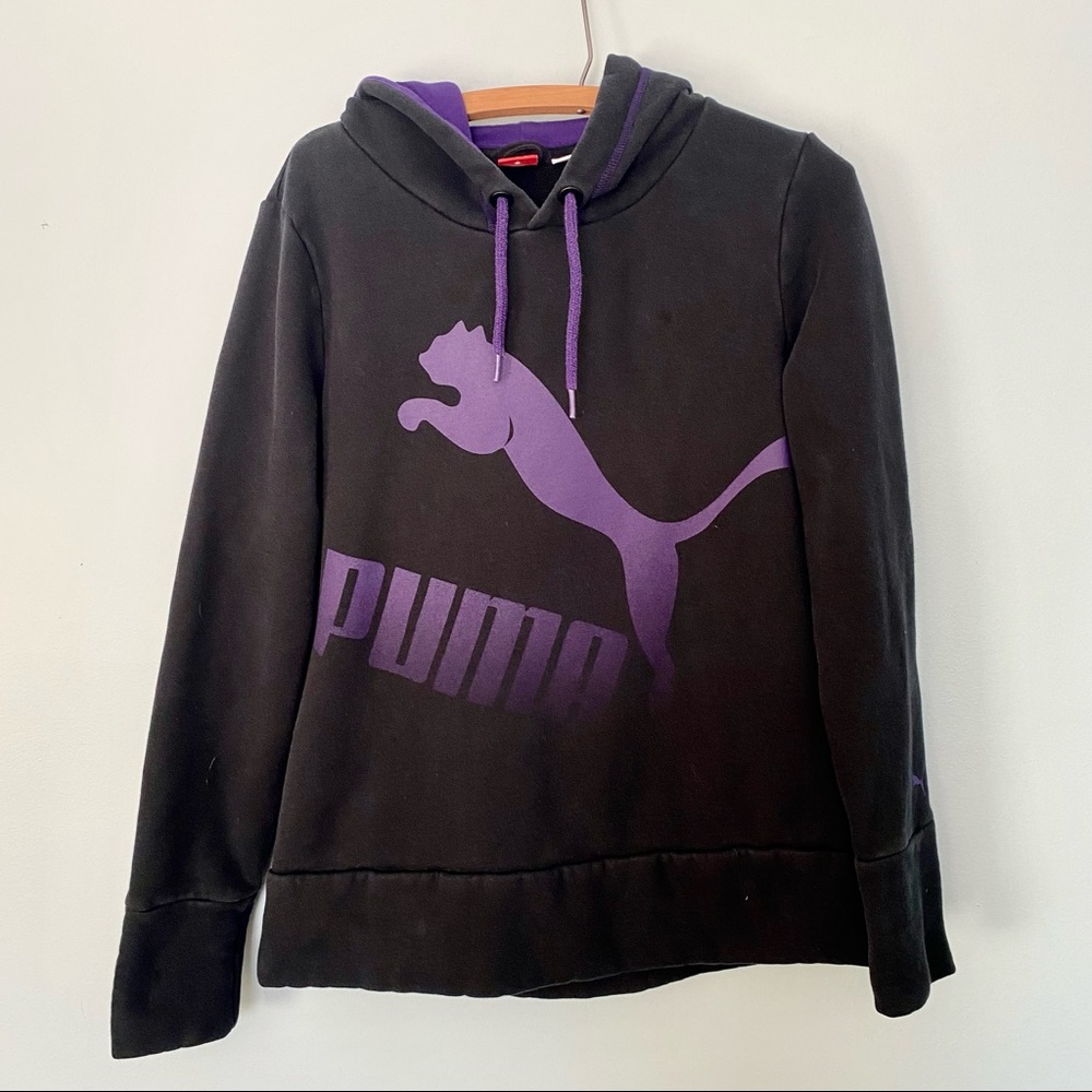 Black Puma hoodie-Large